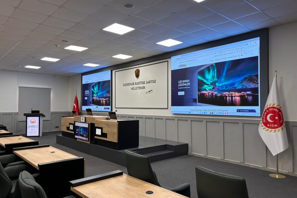 Bilecik Il Ozel Idaresi Meclis Salonu Profesyonel Ses ve Goruntu Sistemleri