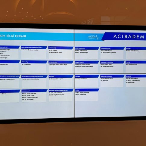 Acibadem Adana Hastanesi Doktor Kapi Bilgilendirme Ekranlari